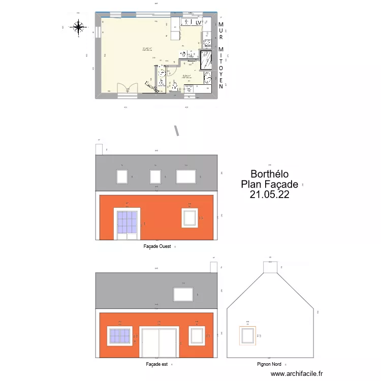 Rte de Borth&eacute;lo paf. Plan de 