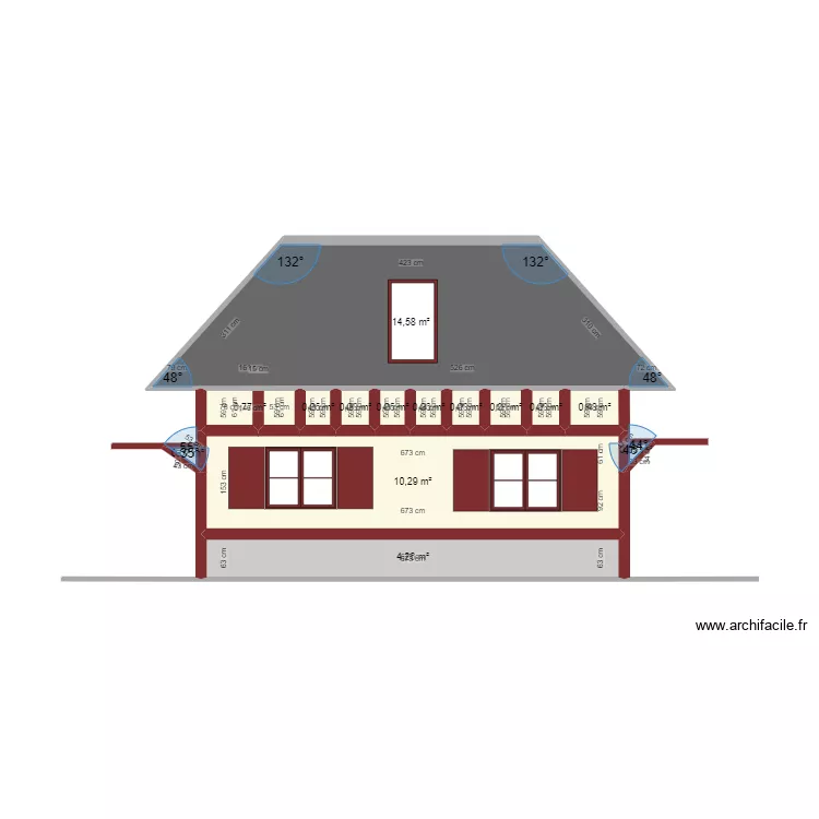 GARAGE 3 FACADE OUEST. Plan de 