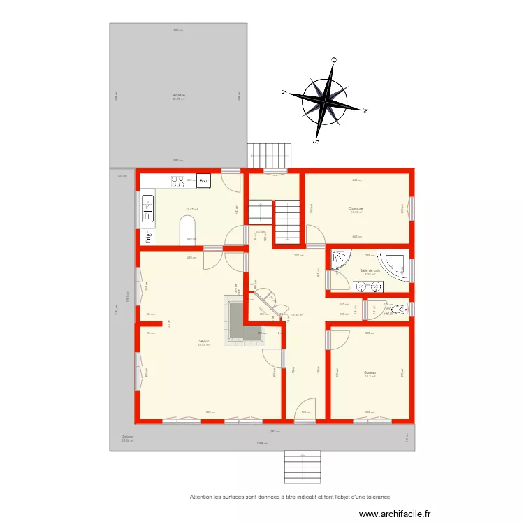 BI 2889 rdc c&ocirc;t&eacute;. Plan de 