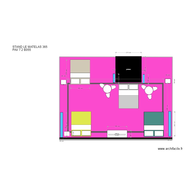 equiphotel plan pour decoplus v2. Plan de 1 pièce et 59 m2