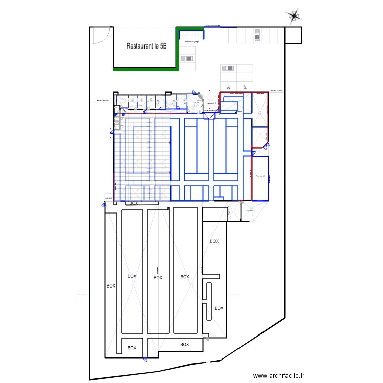 Zilo avec projet désenfumage Zone 1 Pannes Bois. Plan de 0 pièce et 0 m2