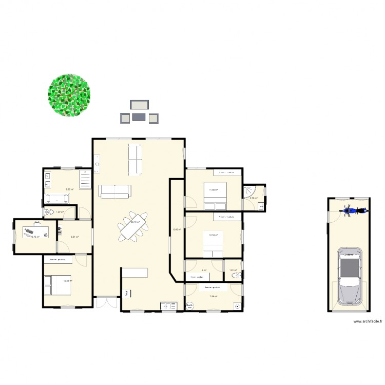 Maison Bois Plein pieds 6. Plan de 0 pièce et 0 m2