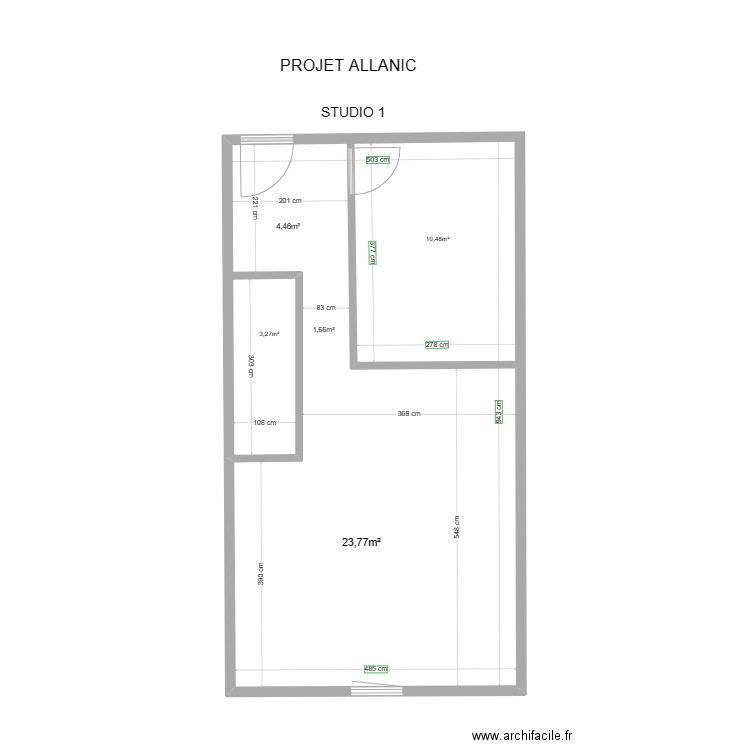 Projet allanic studio 1. Plan de 0 pièce et 0 m2