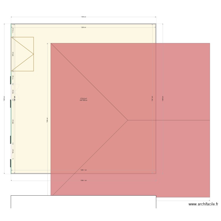 Pour appentis. Plan de 0 pièce et 0 m2