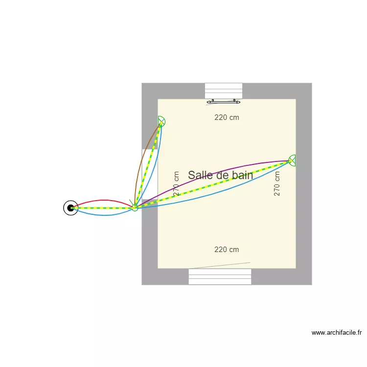 inter double salle de bain. Plan de 