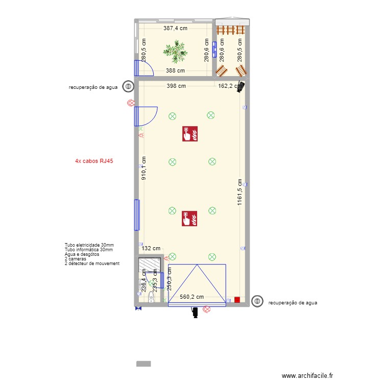 Baracâo II. Plan de 2 pièces et 15 m2