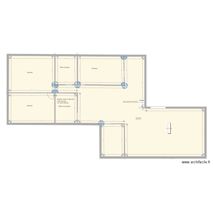 Bureau séparés 2. Plan de 0 pièce et 0 m2