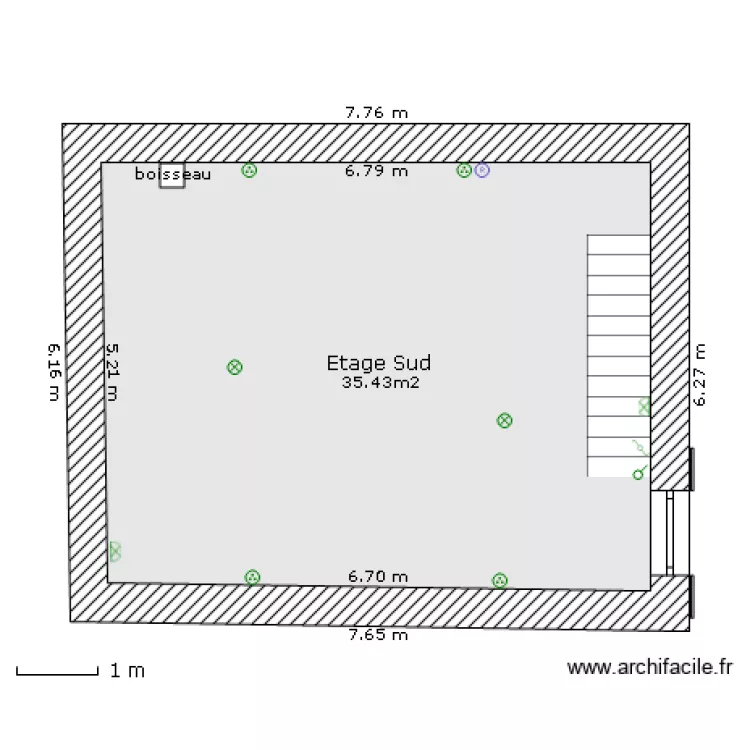 FERME - Etage SUD. Plan de FERME - Etage SUD. Plan de