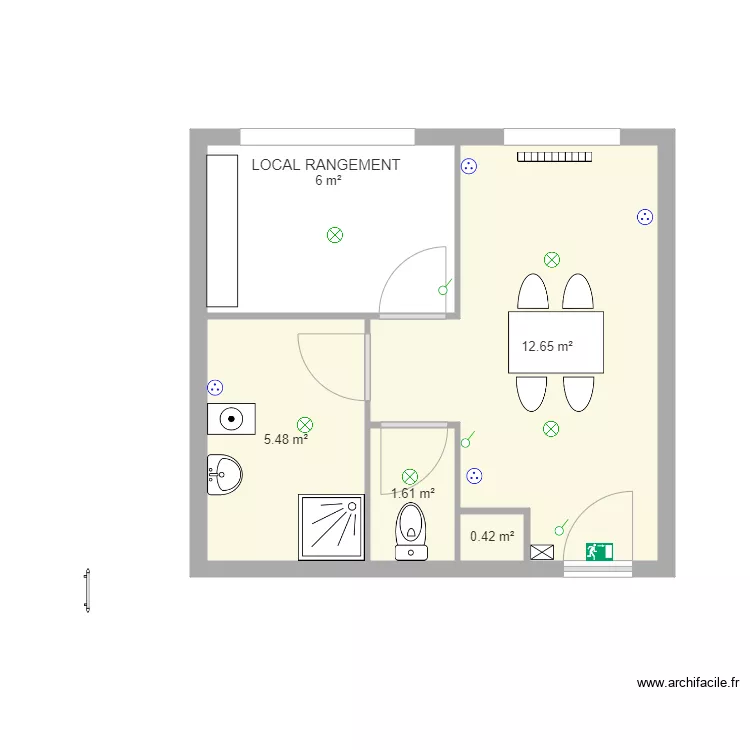 loge Vault en Velin  HP2059. Plan de 