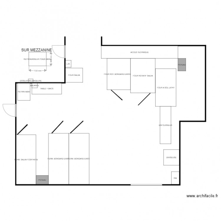 LABO BOULANGERIE LECLERC. Plan de 0 pièce et 0 m2