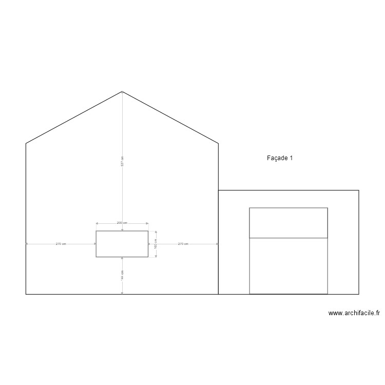 facade 1. Plan de 0 pièce et 0 m2