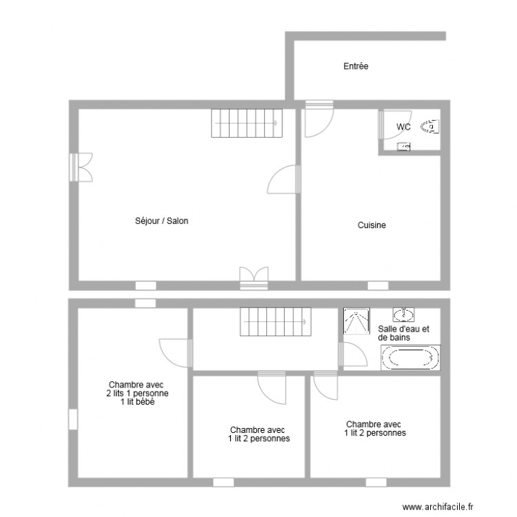 Plan gite 3005. Plan de 0 pièce et 0 m2