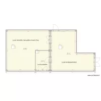 Plan existant local poubelles d&eacute;pal&eacute;tisation vaisselles et barquettes