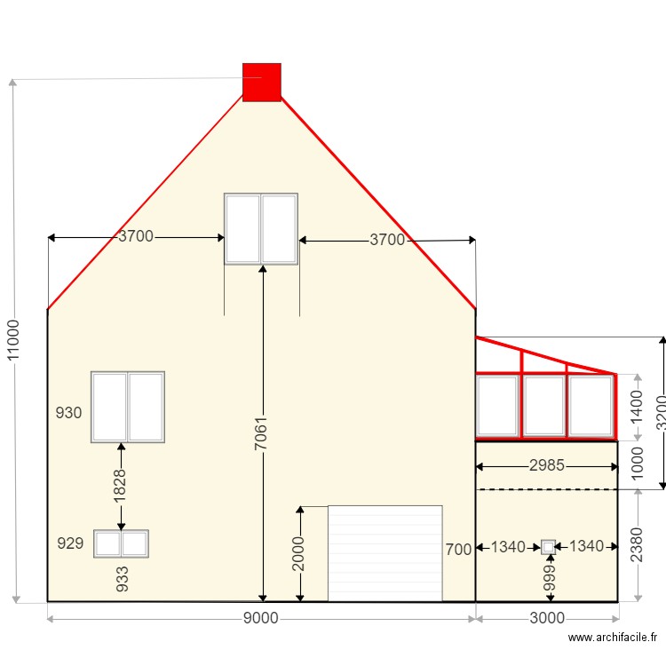 veranda 3. Plan de 0 pièce et 0 m2