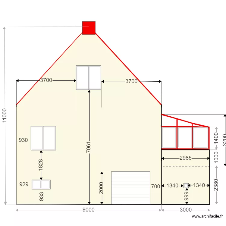 veranda 3. Plan de 