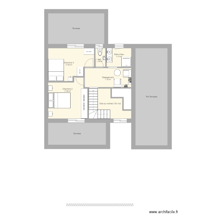 ETAGE. Plan de 0 pièce et 0 m2