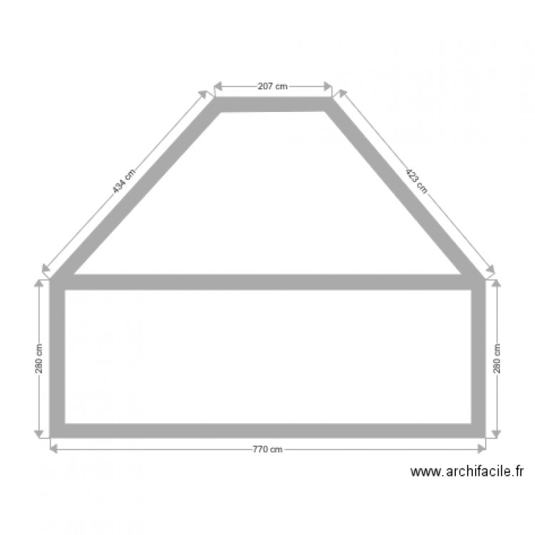 facade nord avant projet . Plan de 0 pièce et 0 m2