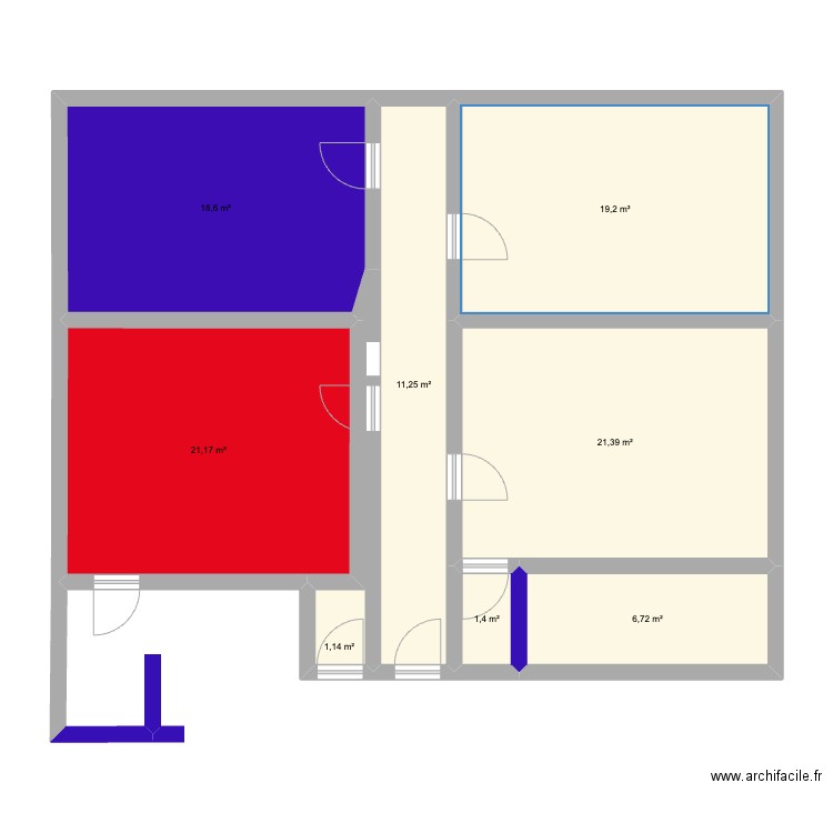 Essai plan CESU 2. Plan de 8 pièces et 101 m2