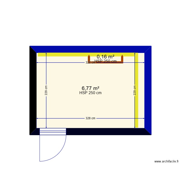salle de bain. Plan de 2 pièces et 8 m2