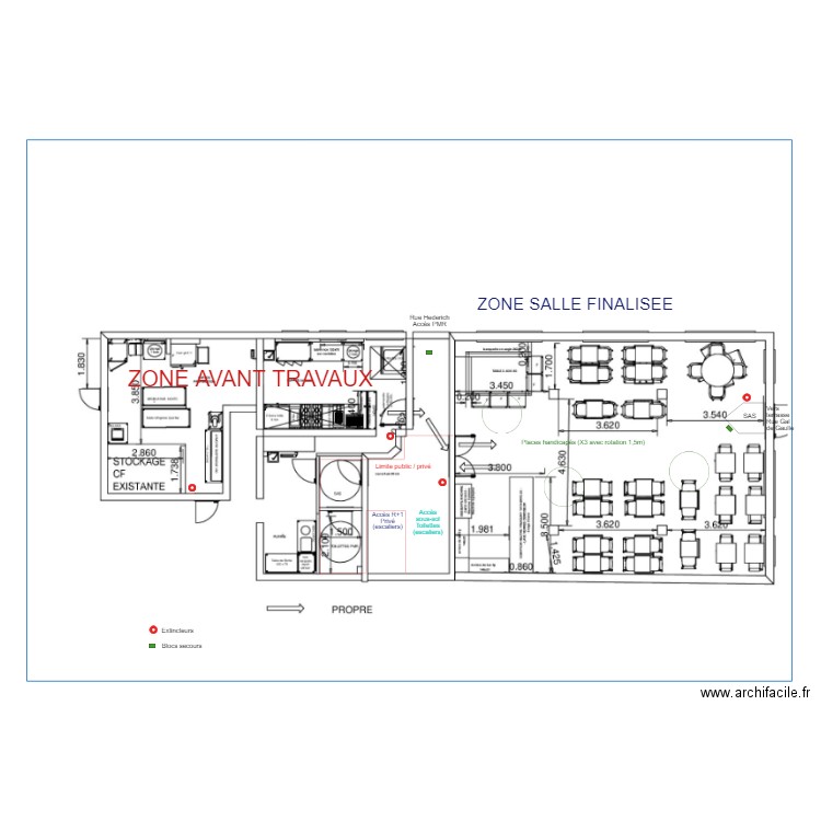 Hostellerie Avant Travaux. Plan de 0 pièce et 0 m2