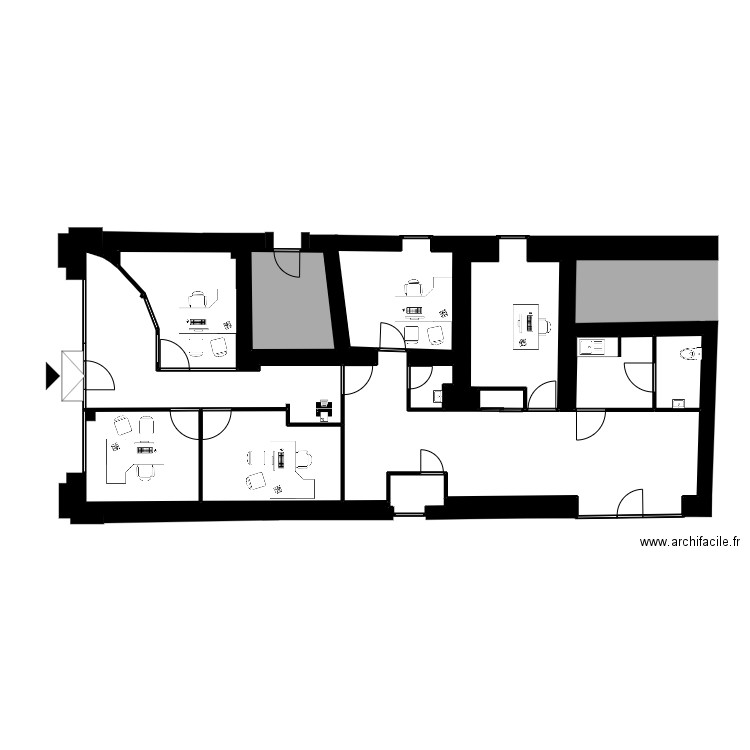 Avignon. Plan de 14 pièces et 125 m2