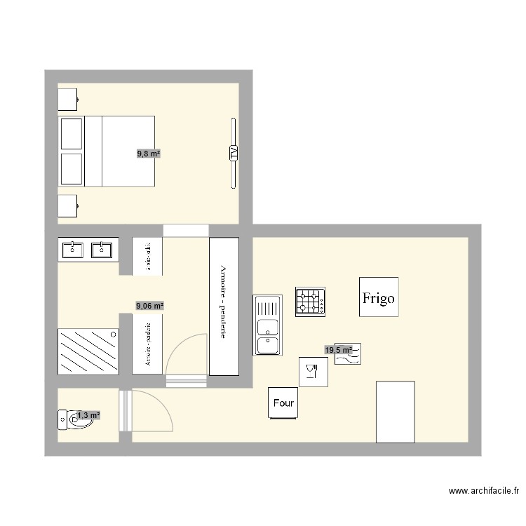 suite parentale . Plan de 0 pièce et 0 m2