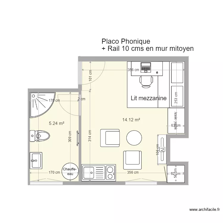 Decaz Gambetta Appt 9. Plan de Decaz Gambetta Appt 9. Plan de