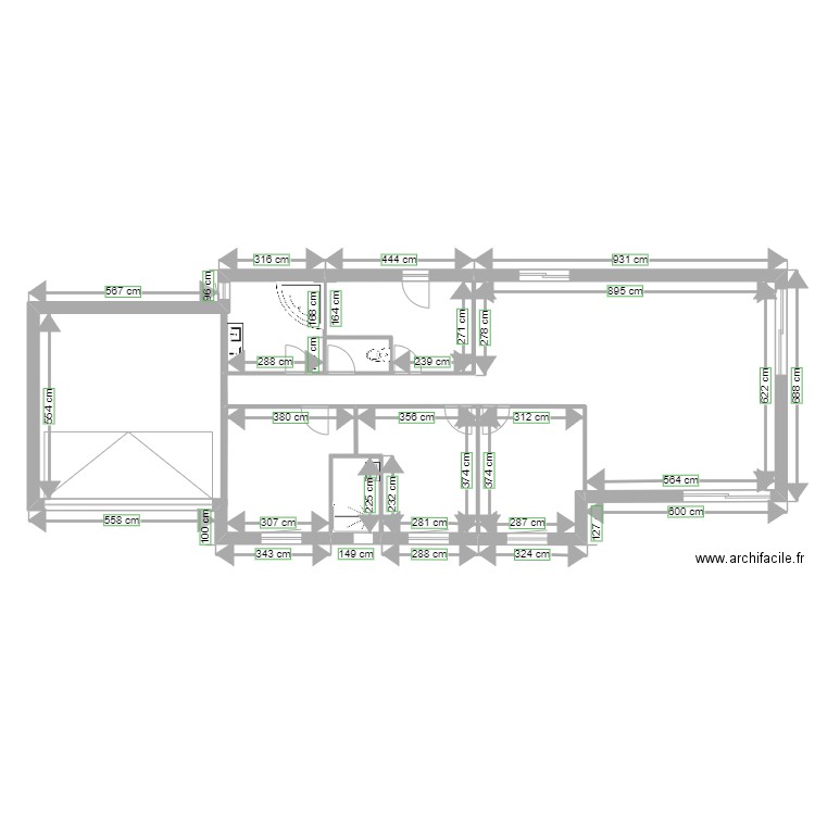 fourre. Plan de 8 pièces et 282 m2