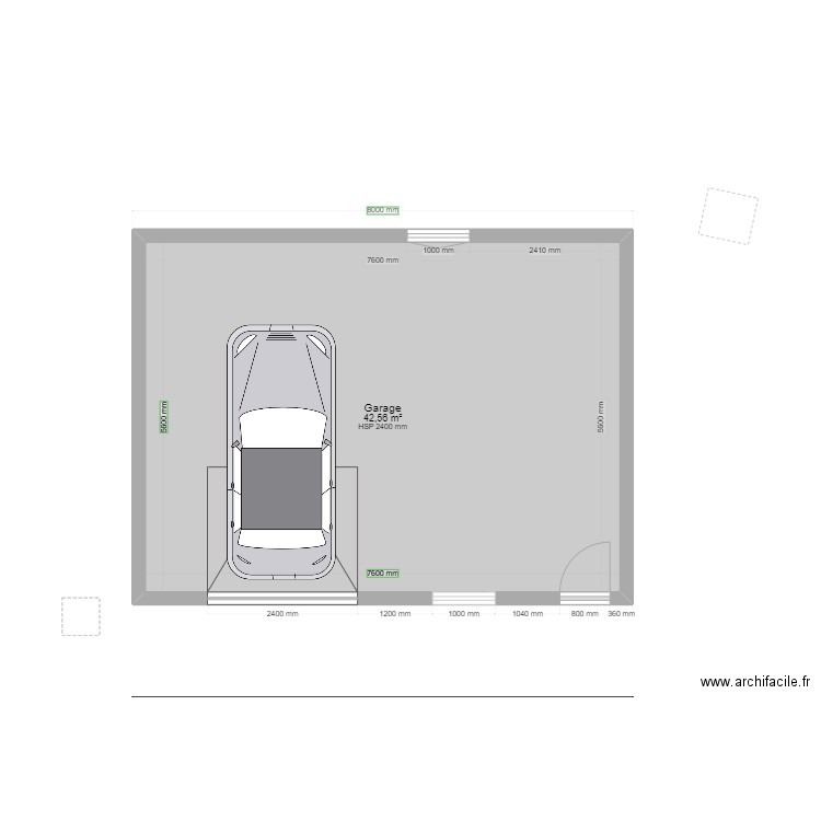 garage 50m2. Plan de 0 pièce et 0 m2