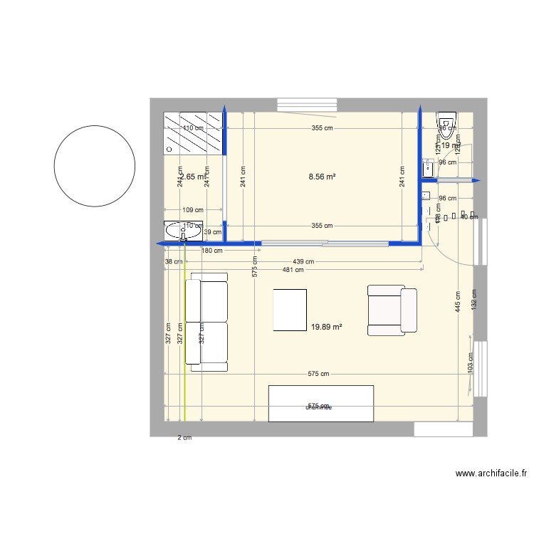 salon et sdb bis wc à part 5. Plan de 0 pièce et 0 m2