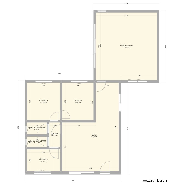 Punta Del Este. Plan de 8 pièces et 96 m2