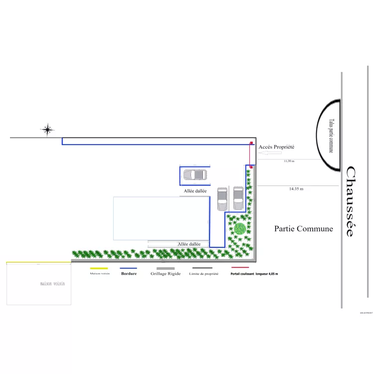 exterieur portzil. Plan de 