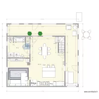 plan maison le nain meubl&eacute;