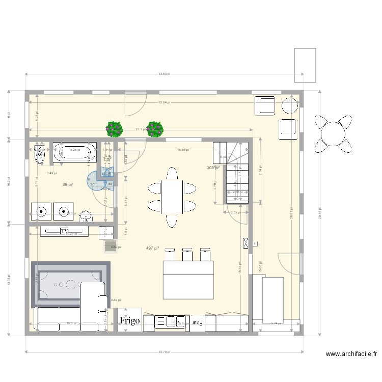 plan maison le nain meublé. Plan de 0 pièce et 0 m2