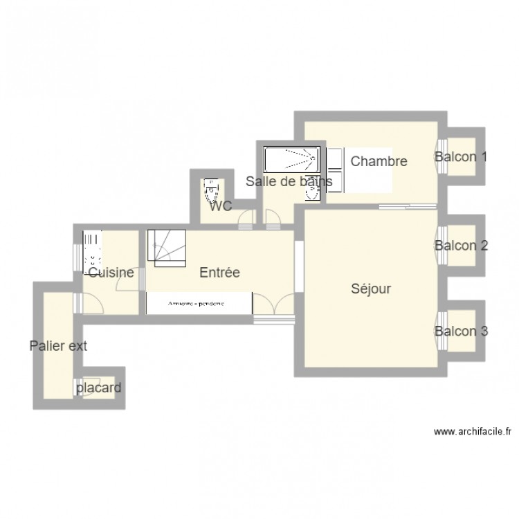 Square Alfred Capus. Plan de 0 pièce et 0 m2