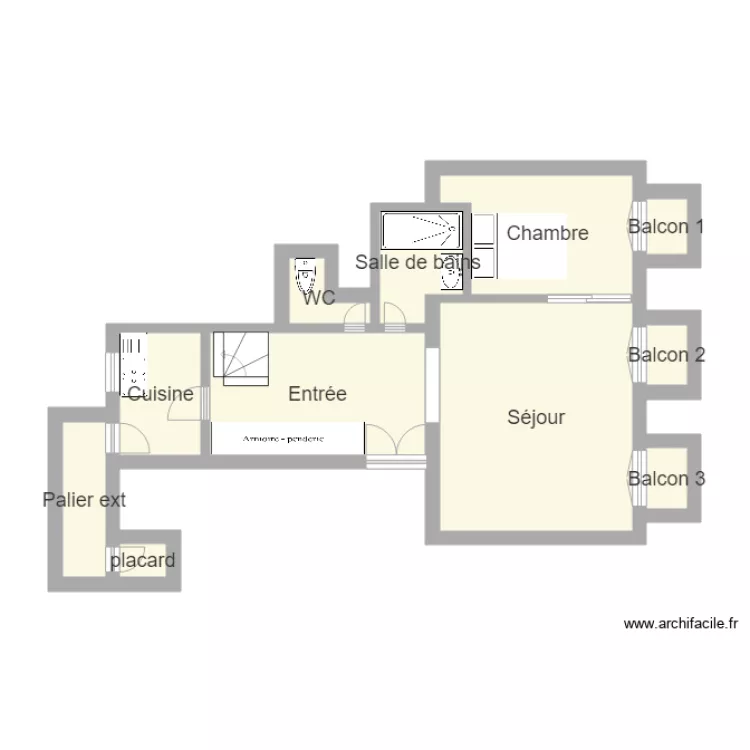 Square Alfred Capus. Plan de 