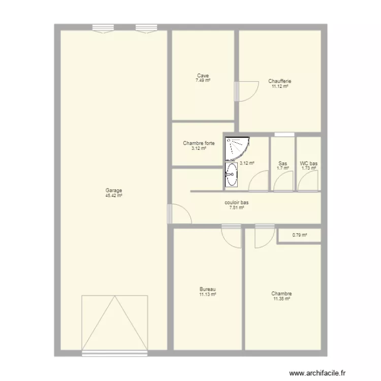 Montgermont RdC. Plan de 
