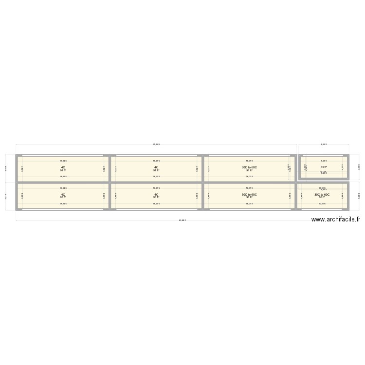 Lor ver2. Plan de 8 pièces et 59 m2