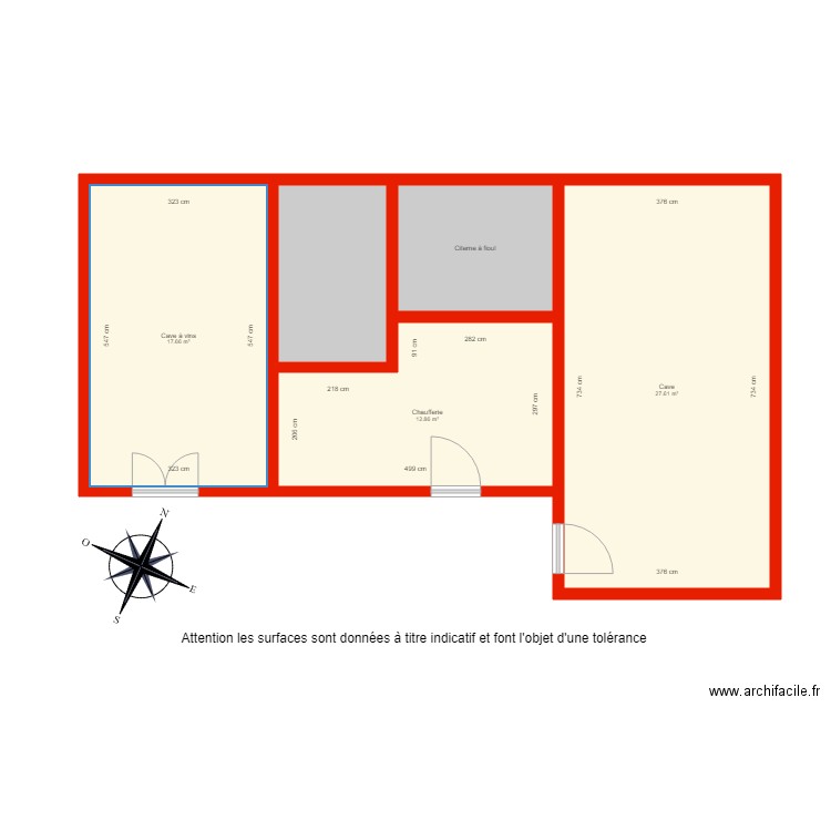 BI 2921 sous sol côté. Plan de 0 pièce et 0 m2