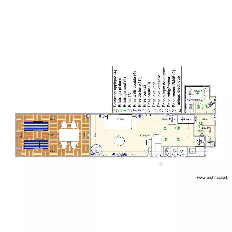 Studio Britania version table. Plan de Studio Britania version table. Plan de