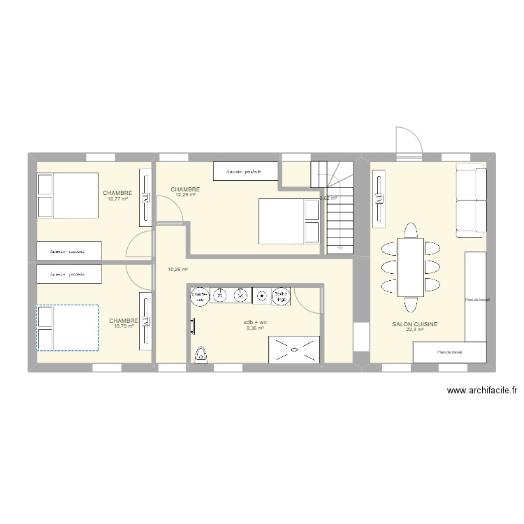 appart. Plan de 0 pièce et 0 m2
