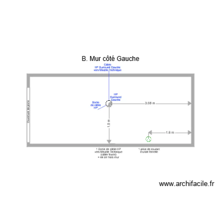 Mur Gauche. Plan de Mur Gauche. Plan de
