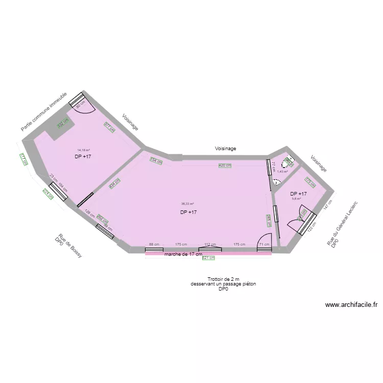 MADELEINE ET DES LIVRES. Plan de 