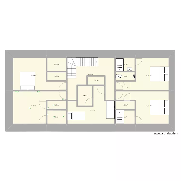 projet santilly grange etage elec. Plan de 