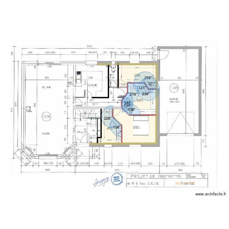 LEJEUNE PROJET. Plan de 0 pièce et 0 m2