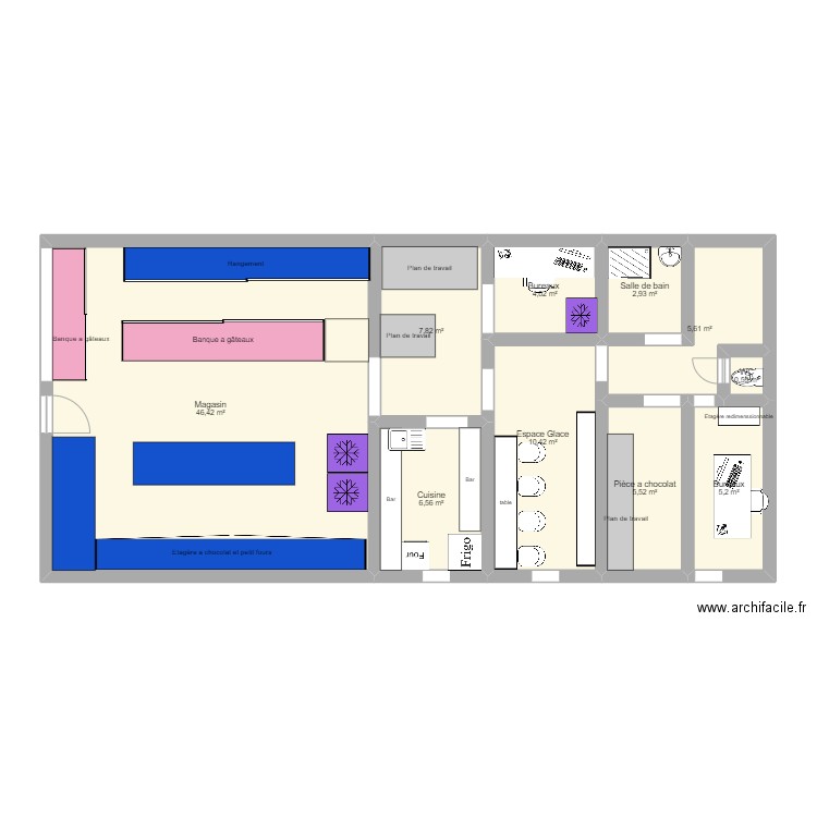 plan pour devoirs . Plan de 10 pièces et 95 m2