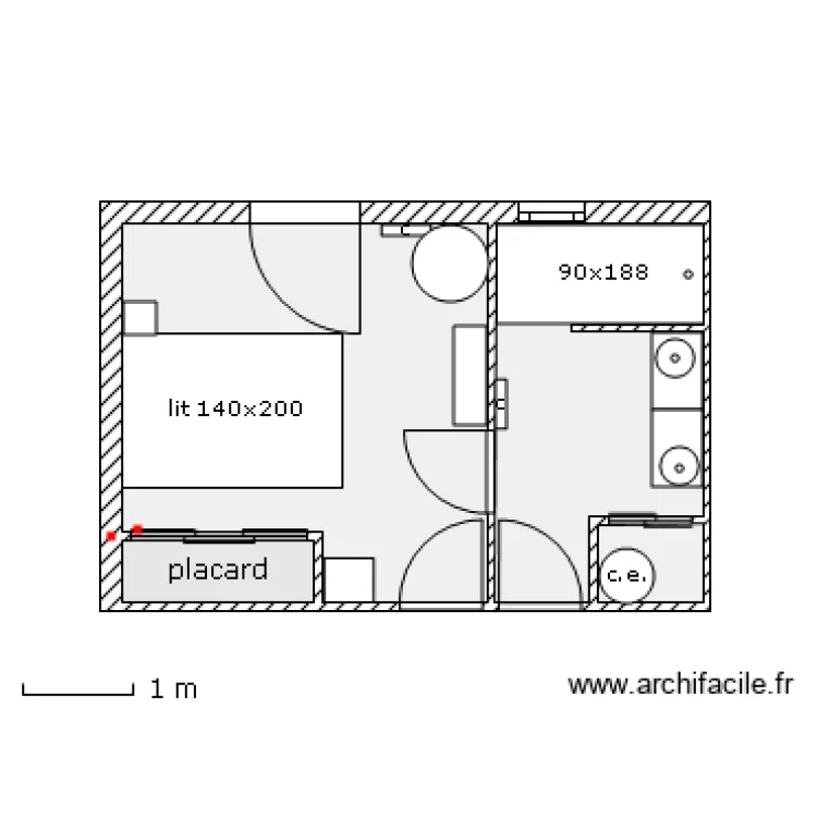 chambre . Plan de 