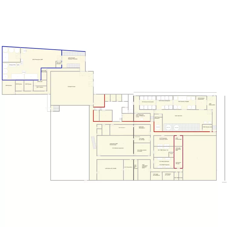 170117 Phase 1 Est locaux phas&eacute; et V321. Plan de 