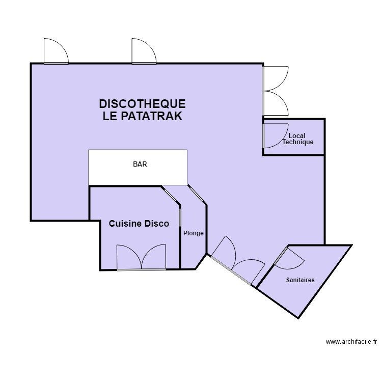 arcs 2000 ph2 patatrak. Plan de 3 pièces et 59 m2