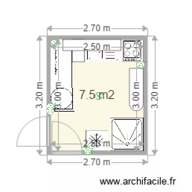 Buanderie. Plan de 